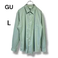 GU 軽やか薄手コットン混オーバーサイズシャツ Lサイズ
