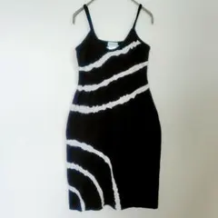 INGEAR 【フリーサイズ】ブラック ストライプ キャミワンピース