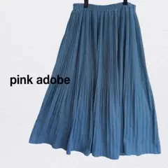 pink adobe　ロング スカート　プリーツ　とろみ　光沢　ウエストゴム　Mのサムネイル