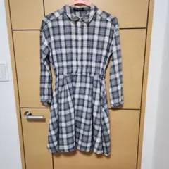 pom ponette junior チェック柄長袖ワンピース 150cm