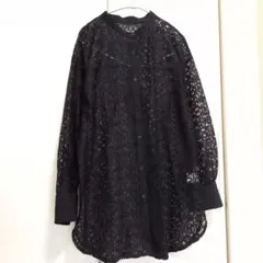 しまむら購入 レースブラウス 黒 M Gleefulのサムネイル