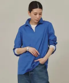 Curensology コットンフラットカラーブラウス美品 - メルカリ
