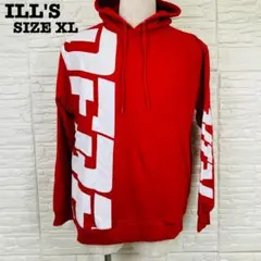 ill's イルズ 90s ストリート パーカー 赤 ビッグロゴ ゆるだぼ XLのサムネイル