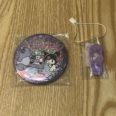クロミ kuromi キラキラBIG缶バッジ2 サンダルチャーム ビッグ缶バッジ