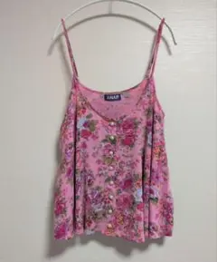 【お値下げ】ANAP アナップ 花柄 キャミソール パールボタン 重ね着 ピンクのサムネイル