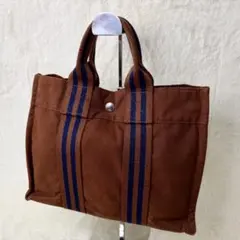 ⭐︎美品・訳あり⭐︎HERMES フールトゥ PM トートバッグ ブラウン/ブルーのサムネイル