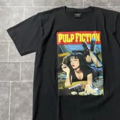 パルプフィクション プリント半袖Tシャツ ブラック L
