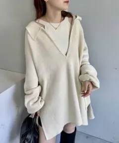 タグ付新品未使用♡mystic襟付きBIGニット♡