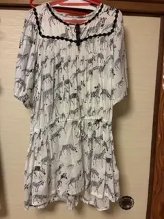 ユナイテッドアローズ　アナザーエディション　しまうま　柄動物チュニックワンピース