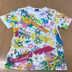 J2188 ミッキーマウス　カラフルスプラッシュキャラクターTシャツ　S