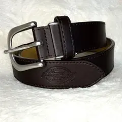 Dickies✨中古品✨ディッキーズ　レザーベルト　ダークブラウン