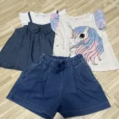 女の子 半袖Tシャツ チュニック ショートパンツ 100センチ まとめ売り