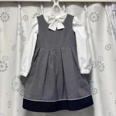 フォーマルドレス 120cm グレー ネイビー
