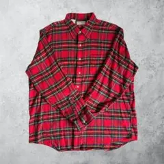 【USA製】90's L.L.Bean ネルシャツ XL 美品 配色抜群 古着