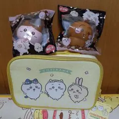 ちいかわ おかたづけバッグ1点 ちいかわ バレンタインスクイーズ2点