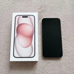 美品　iPhone15 128GB ピンク　apple 箱あり Apple iPhone 15 ピンク 128GB 本体 元箱付き