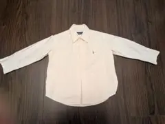 【美品】Ralph Lauren ピンク ストライプ 長袖シャツ 100cm