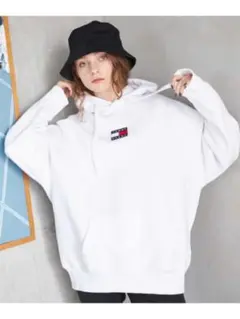 Tommy Jeans トミージーンズ パーカー 白 Mサイズ
