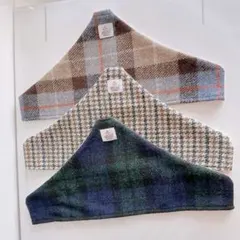 ハリスツイード　ハンガーカバー　チェック　3枚セット