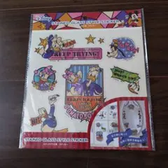 ディズニー ステンドグラス風ステッカー ドナルド＆デイジー