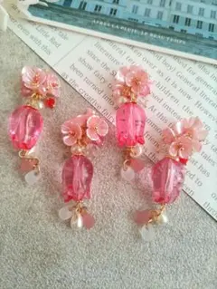 331★2ペア4個オリジナルチャーム、コネクター、アクリルフラワー、ドロップ、雫