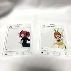 【二乃＆四葉SET】五等分の花嫁 SNS風アクリルカード Five Photo