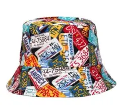 【ストリート】カラフル　バケットハット　バケハ　ユニセックス　帽子　リバーシブル