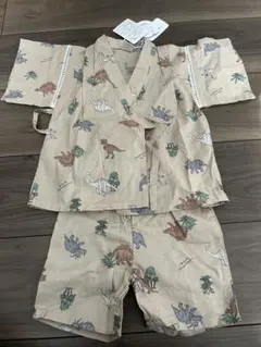 ②恐竜柄 甚平 80cm 綿素材