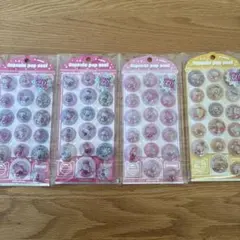 カプセルポップシール　キティ＆ポムポムプリン&マイメロ　4点セット