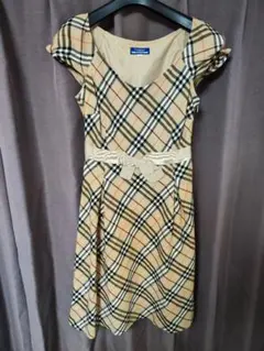 BURBERRY BLUE LABEL 半袖チェックワンピース 38 希少