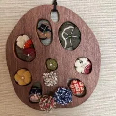 蓮根コースターの飾り物　壁飾り　吊るし飾り