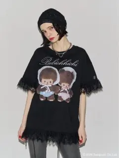BABY くみゃちゃんのSweet Ice Cream 柄Big Tシャツ 黒 - メルカリ