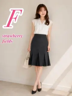 STRAWBERRY-FIELDS フレアスカート グレー ひざ丈 F きれいめのサムネイル