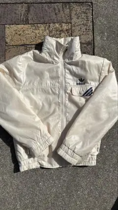 adidas 70s西ドイツ製ナイロンジャケット S クリーム色