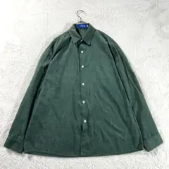 【INS ERROR】XL 緑系 シャツ カジュアル 長袖 なめらか さらさら