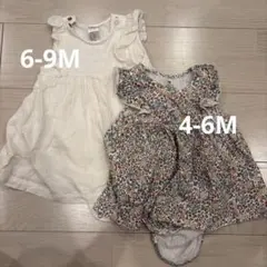 H&M オーガニックコットンロンパース2枚セット