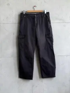 00ss ARMANI JEANS フェードブラック ギミックジップカーゴパンツ