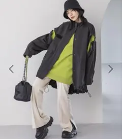 JEANASIS デザインショルダージップ 2WAY モッズコート