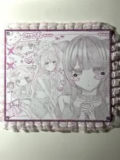 手書きイラスト　色紙　萌え絵風
