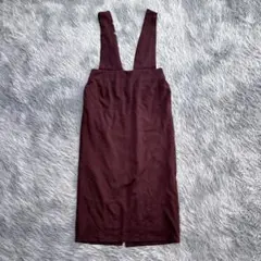 【ショコラフィネローブ】ジャンパースカート タイト大人可愛い ワンピース F