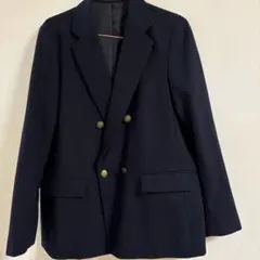 UNIQLOダブルブレストジャケット紺ブレザーゴールドボタン