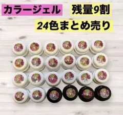 最終★残量9割★ネイル工房　カラージェル　まとめ売り　白パケ　黒パケ　24色のサムネイル