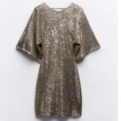 Zara スパンコールミニワンピース ザラのサムネイル
