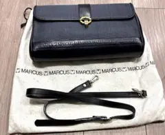 MARCUS ネイビー ショルダーバッグ