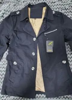 ブラック シングル トレンチコート XL(かなり小さめ) xs相当