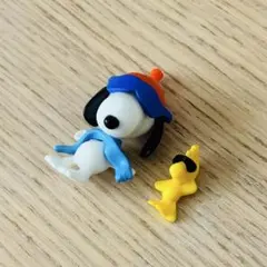 レトロ 寝そべり スヌーピー ウッドストック フィギュア