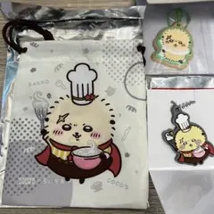 ちいかわ　ココス　ラッコ　巾着袋とラバーキーホルダー　3点セット