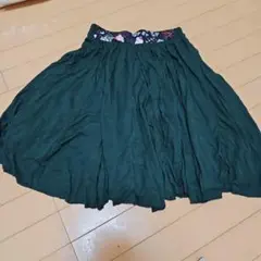 ScoLar スカラー フレアスカート ダークグリーン Mのサムネイル
