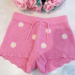 未使用品♡OLD NAVY ピンク デイジー刺繍 ハーフパンツ S