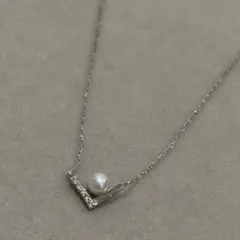 【極美品】浜幸パール あこや真珠　プラチナ ネックレス ダイヤ0.03ctのサムネイル